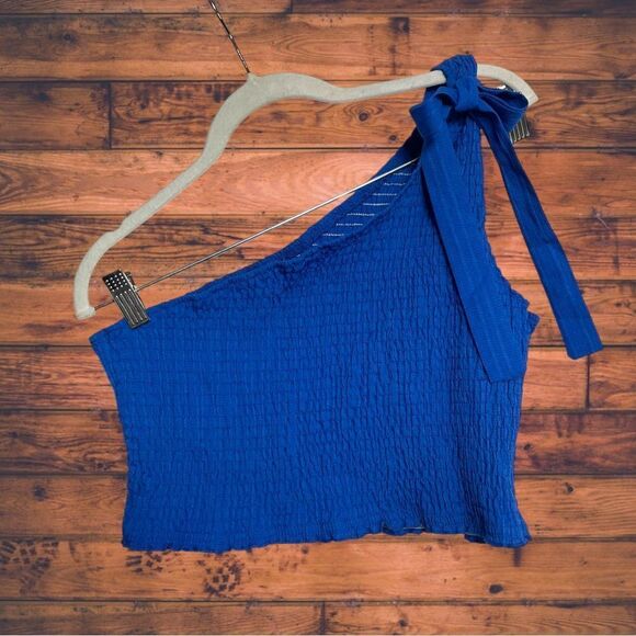5 for $25🔥Shein Elastic Royal Blue Single Shoulder Tank Top XL - Picture 1 of 5
